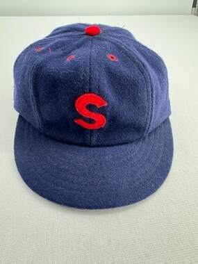 Ebbets Field Flannels Seattle Rainers Baseball Hat Size 7 1/4 Blue Wool